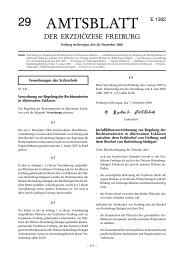 Amtsblatt Nr. 29 - ErzbischÃ¶fliches Ordinariat Freiburg