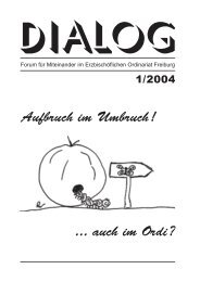 Heft 1 / 2004 - ErzbischÃ¶fliches Ordinariat Freiburg