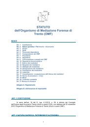 Statuto OMF TN.pdf - Ordine degli Avvocati di Trento