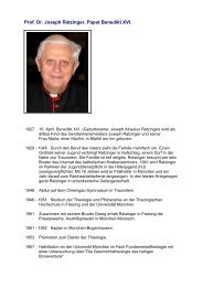 Prof. Dr. Joseph Ratzinger, Papst Benedikt XVI. - Ordo Socialis