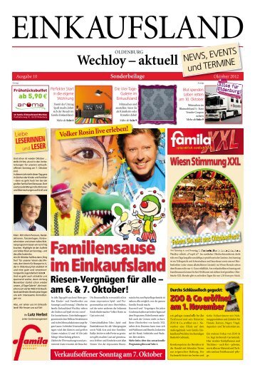 Familiensause imEinkaufsland - Einkaufsland Wechloy