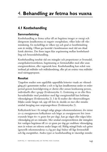 4. Behandling av fetma hos vuxna - SBU