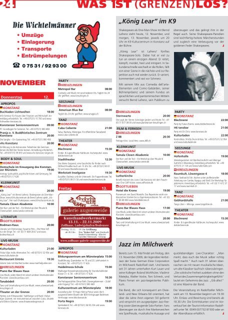 12. November `09 (PDF) - E1NS-Magazin