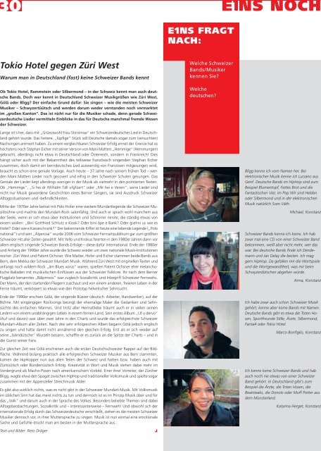 12. November `09 (PDF) - E1NS-Magazin