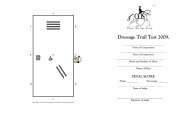 Dressage Trail Test 2009. - the Oregon Dressage Society
