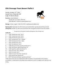 Official Prize List - the Oregon Dressage Society