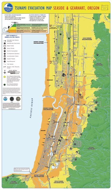 map of seaside oregon Tsunami Evacuation Map Seaside Gearhart Oregon map of seaside oregon
