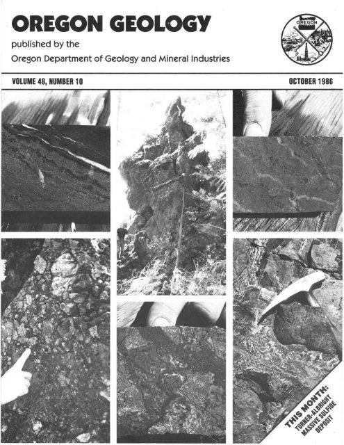 October 1986 - Oregon Department of Geology and Mineral Industries