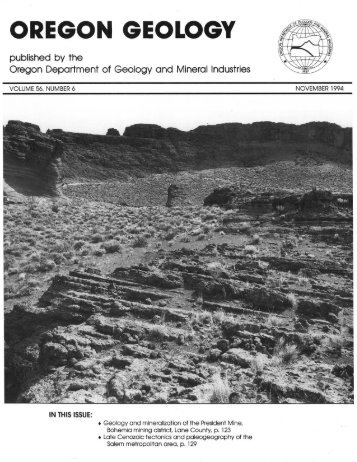 Ore Bin / Oregon Geology magazine / journal - Oregon Department ...