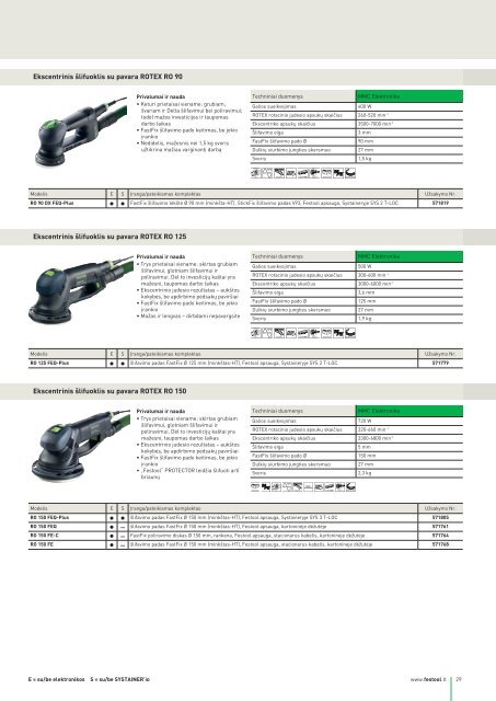 Festool katalogas "Programos apžvalga 2012 Pavasaris"