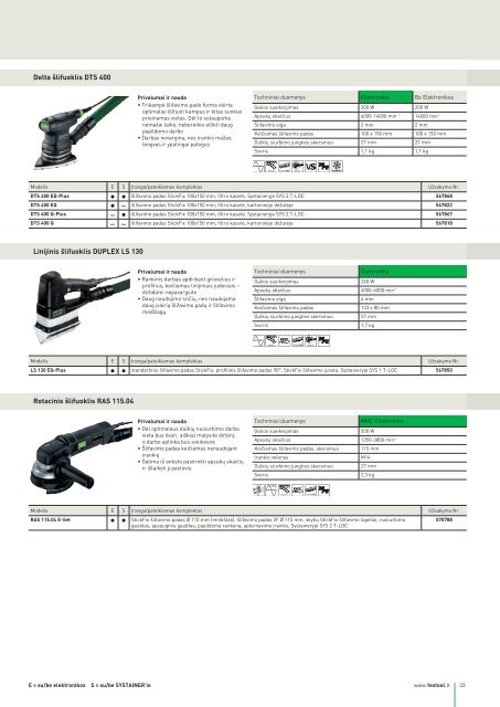 Festool katalogas "Programos apžvalga 2012 Pavasaris"