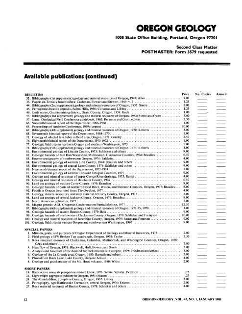 The petrology and stratigraphy of the Portland Hills Silt - Oregon ...