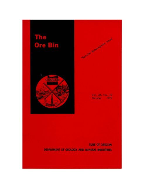 Ore Bin / Oregon Geology magazine / journal - Oregon Department ...