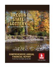 2010 - Oregon Lottery