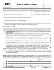 4506-T Request For Transcript Of Tax Return - Oregon Lottery