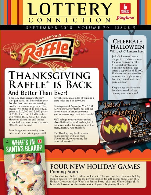 Thanksgiving RaffleSM is Back And Better Than Ever! - Oregon Lottery