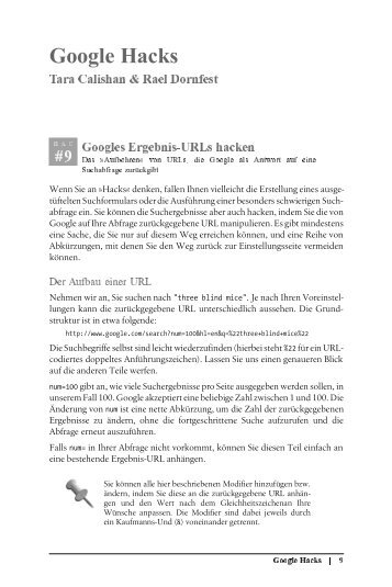 Google Hacks - beim O'Reilly Verlag