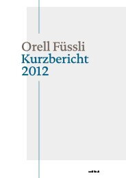 Orell FÃ¼ssli Kurzbericht 2012 - Orell FÃ¼ssli Holding AG