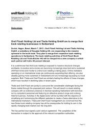 Orell FÃ¼ssli Holding Ltd and Thalia Holding GmbH are to merge their ...