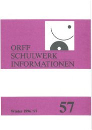 Aus dem Orff -Institut / From the Orff Institute - Orff Schulwerk ...