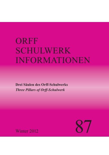 Für Umbruch Orff 76 - Orff Schulwerk Forum Salzburg