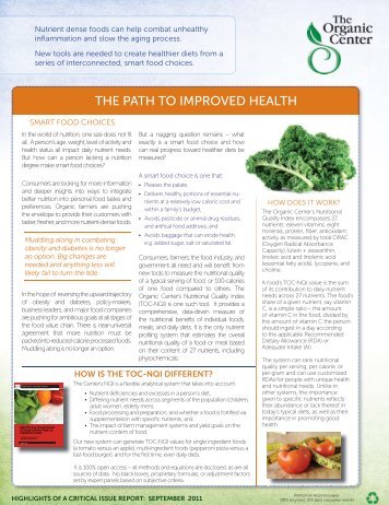 "The Path to Improved Health" (Two page summary, pdf)