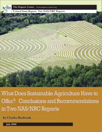 What Does Sustainable Agriculture Have to Offer? Conclusions and ...