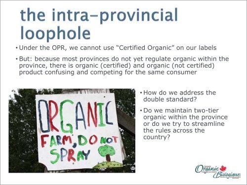 Canada's Organic Sector: Trends, Challenges and Opportunities