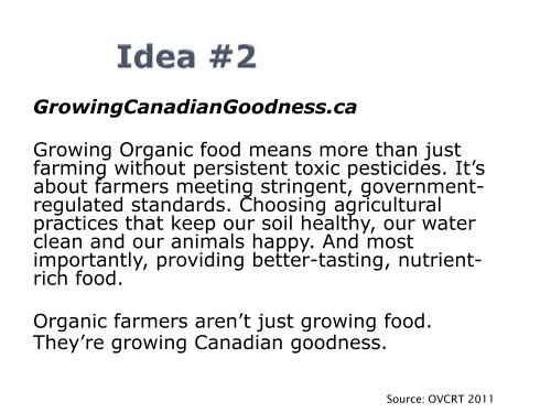 Canada's Organic Sector: Trends, Challenges and Opportunities