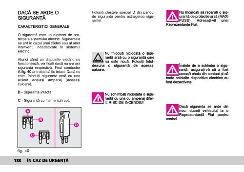 FIAT Doblo - manual utilizare - PORTAL AUTO IASI