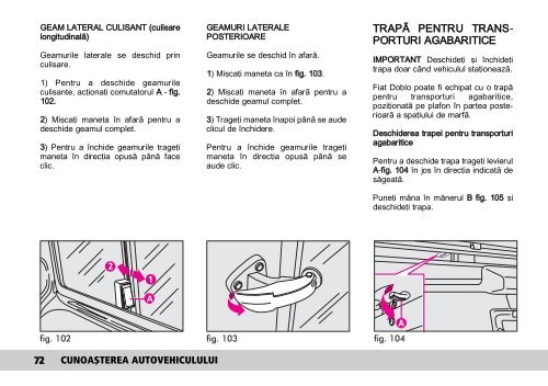 FIAT Doblo - manual utilizare - PORTAL AUTO IASI