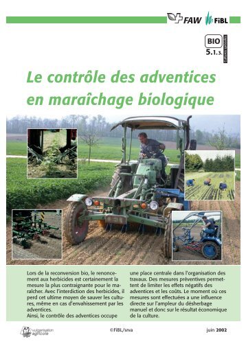 Le contrÃ´le des adventices en maraÃ®chage biologique - Centre d ...