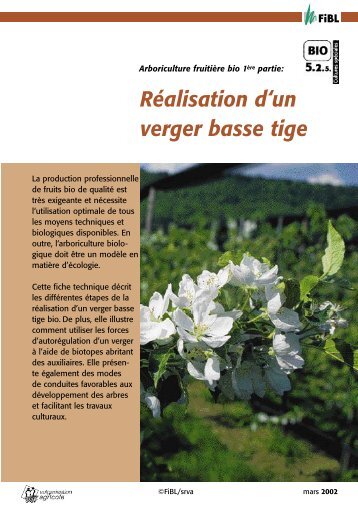 RÃ©alisation d'un verger basse tige - Centre d'agriculture biologique ...