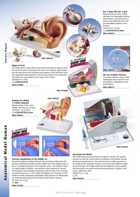 3B Scientific - Biology Catalog