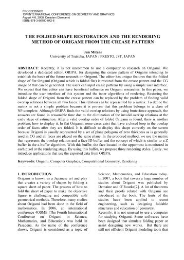 paper on ORIPA - Organic Origami