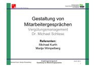 Gestaltung von MitarbeitergesprÃ¤chen - Organisation Sanierung