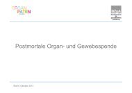 Modul 4 – Präsentation Organ- und Gewebespende - Organspende