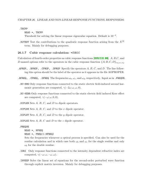 Hypertext Dalton 2.0 manual - Theoretical Chemistry, KTH