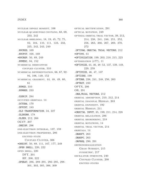 Hypertext Dalton 2.0 manual - Theoretical Chemistry, KTH