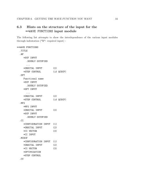 Hypertext Dalton 2.0 manual - Theoretical Chemistry, KTH