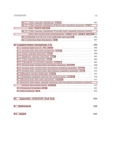 Hypertext Dalton 2.0 manual - Theoretical Chemistry, KTH