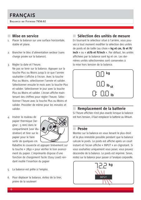 BALANCE DE FITNESS 7850.02 - Soehnle Professional