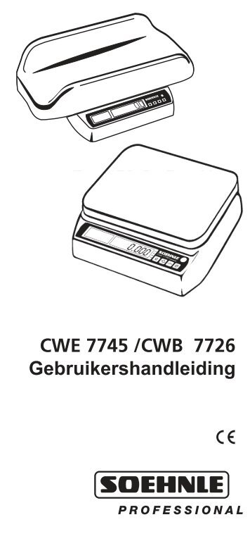 CWE 7745 /CWB 7726 Gebruikershandleiding