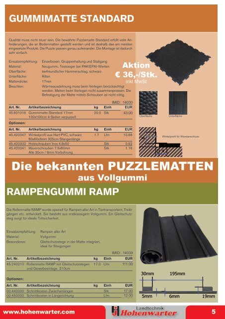 Mattenkatalog 2014