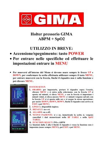 Holter pressorio GIMA - Doctorshop.it