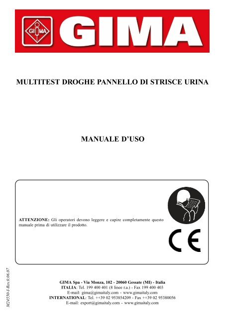 multitest droghe pannello di strisce urina manuale d ... - Doctorshop.it