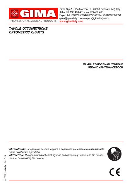 TAVOLE OTTOMETRICHE OPTOMETRIC CHARTS - Doctorshop.it