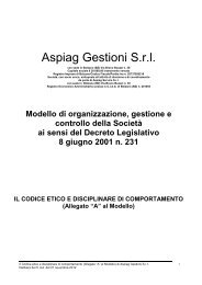 Codice Etico Aspiag Gestioni - Despar