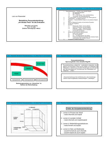Lutz von Rosenstiel Betriebliche Personalentwicklung- âein ... - OrgLab