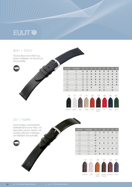 Eulit Uhrbandkatalog 2014 / 2015